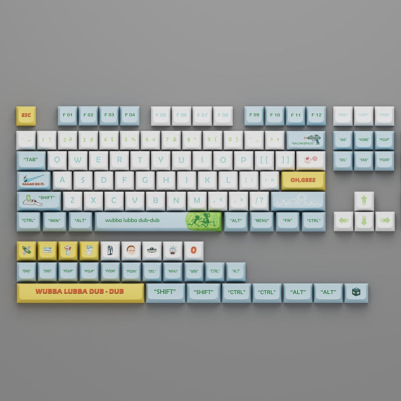 Rick & Morty PBT Keycaps Cherry Profile