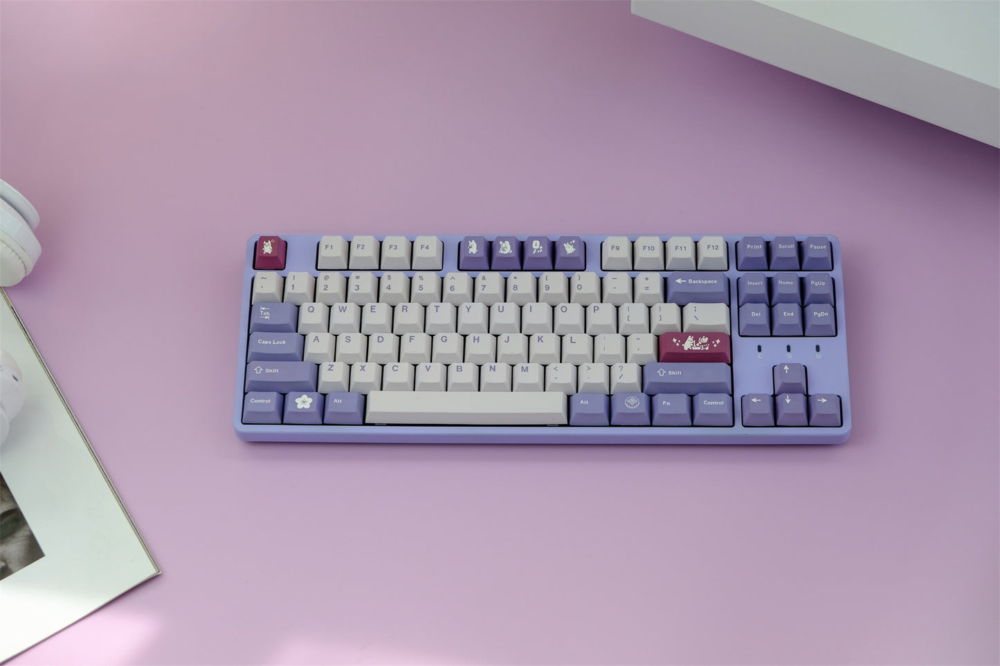 Rabbit cherry profile PBT Keycaps