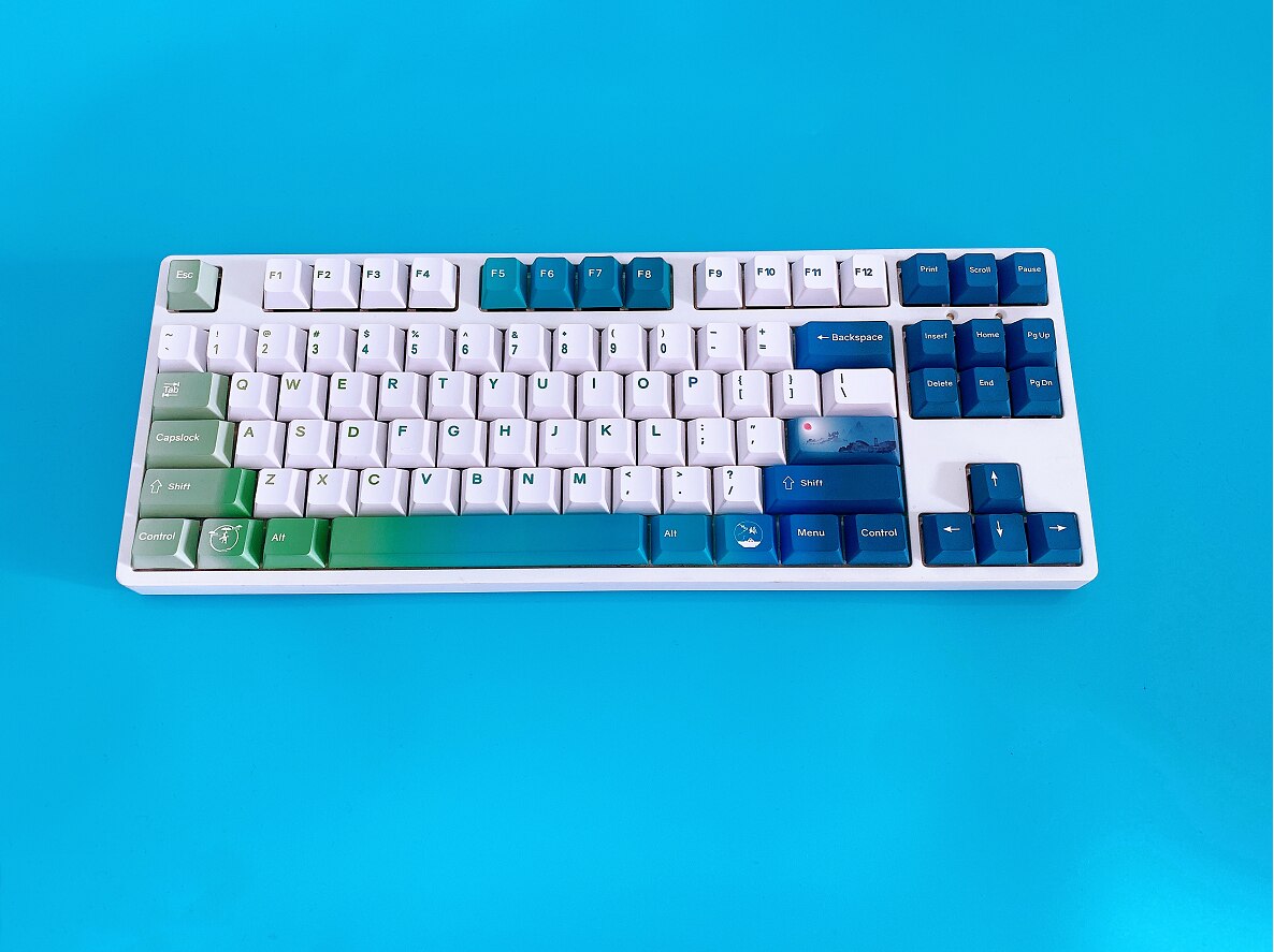 Turquoise Dip PBT Cherry Profile Keycaps