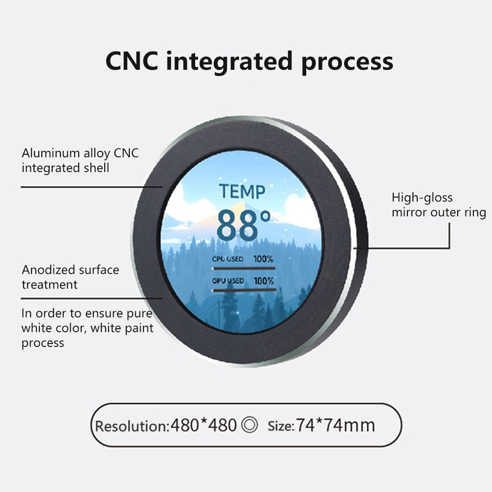 2.1 Inch Cooler Round Screen IPS Dynamic Display