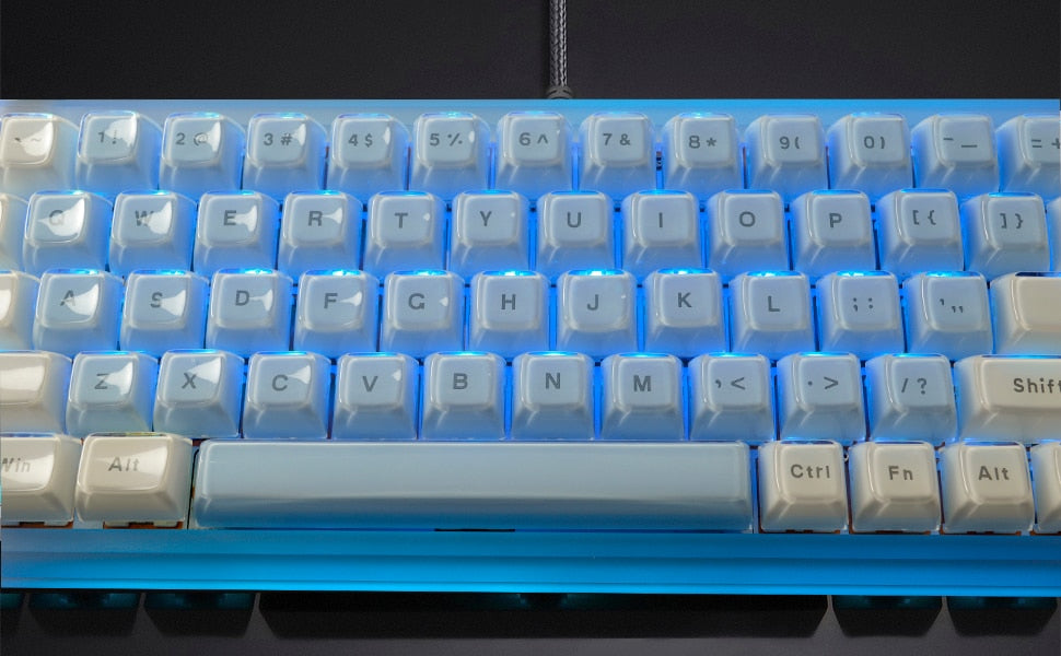 Multicolor Jelly Round OEM Profile Keycaps