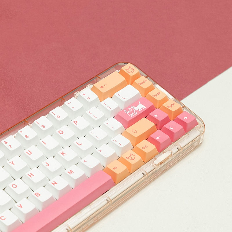 Orange Cat keycaps Cherry Profile