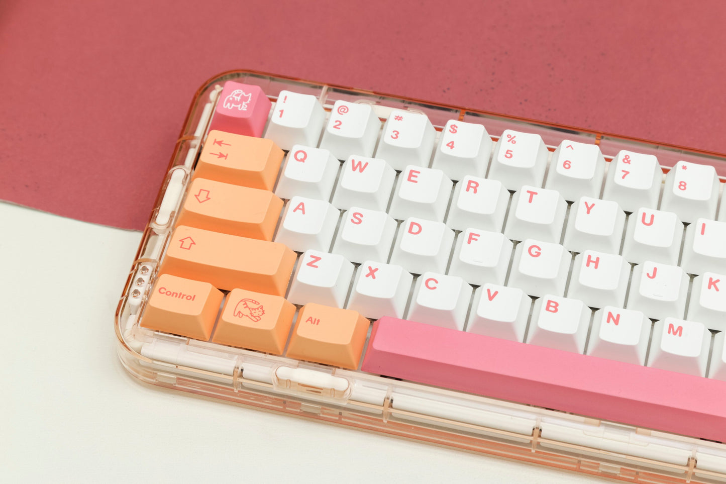 Orange Cat keycaps Cherry Profile