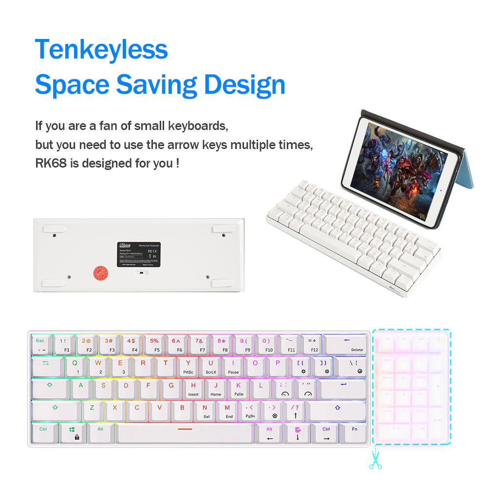 RK61  Wireless RGB Mechanical 60% Keyboard