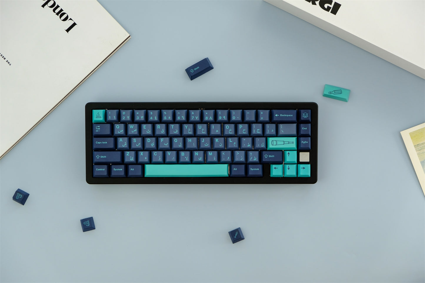 Arabian Sea Keycaps Cherry Profile PBT Keycaps