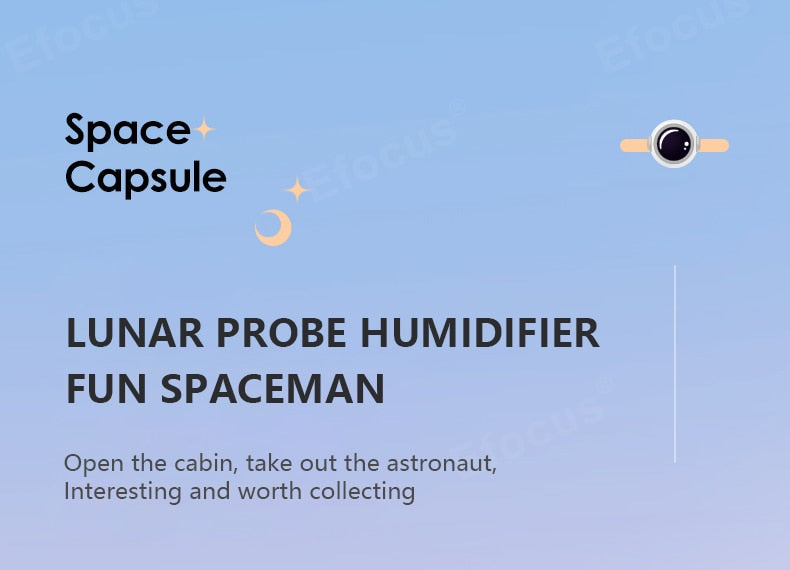 Astronaut Capsule Air Humidifier Aroma Oil Diffuser RGB Rechargeable