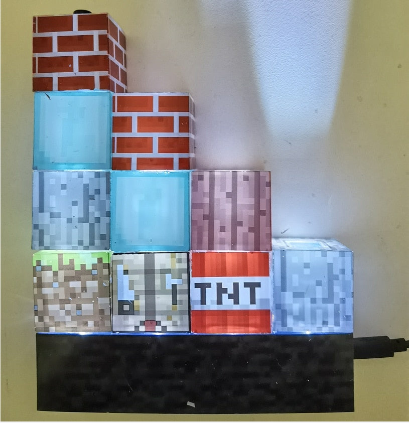 Minecraft Building Block Stitching Lamp