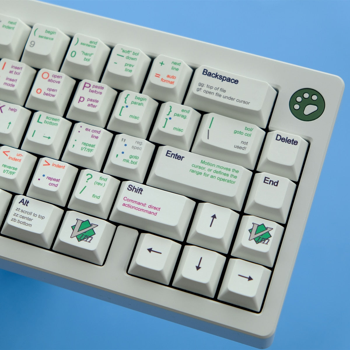 VIM Coder PBT Keycaps ملف تعريف الكرز