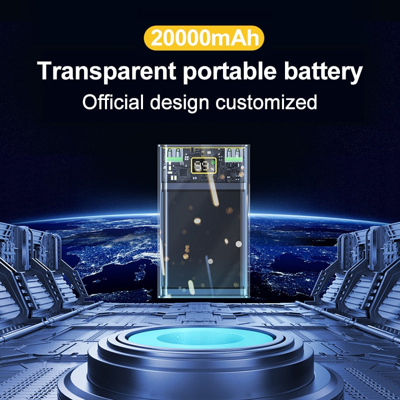 20000mah Transparent PD20w Power Bank