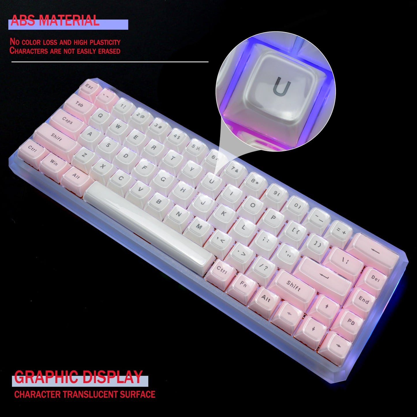 Multicolor Jelly Round OEM Profile Keycaps