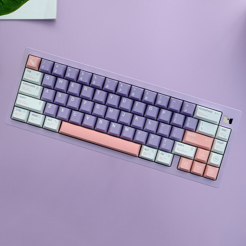 البنفسجي تحت عنوان PBT Keycaps الملف الشخصي الكرز