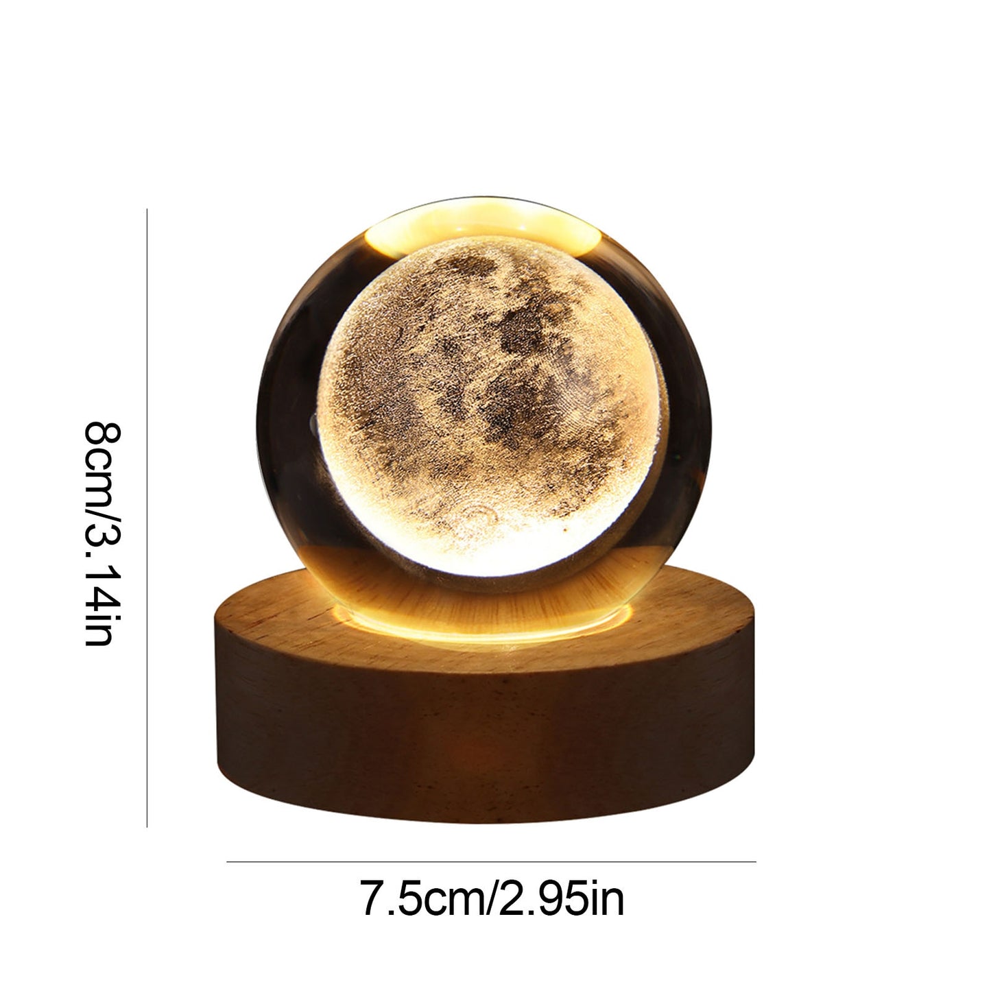 Glowing Planetary Galaxies Crystal Ball Night Lights