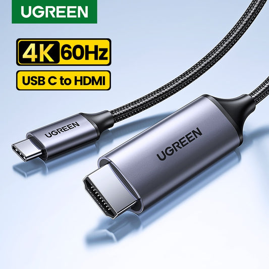 كابل يو جرين USB C HDMI من النوع C إلى HDMI 4K لمحول التلفزيون لجهاز MacBook Pro Air iPadPro سامسونج جالاكسي Pixelbook XPS HDMI محول