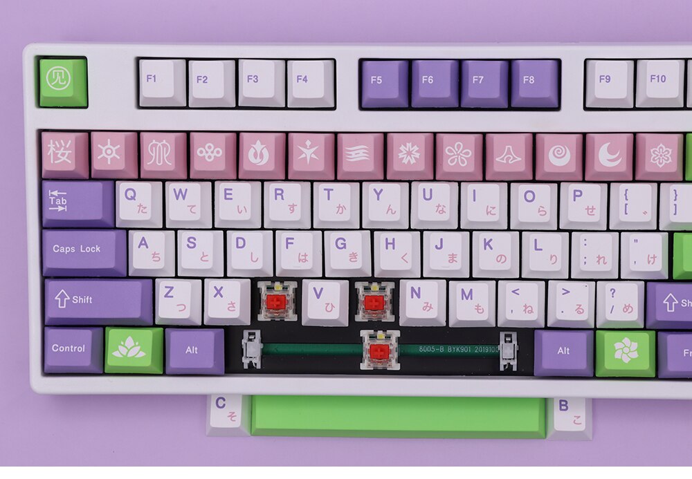 Hanami Pink PBT Keycaps Cherry Profile