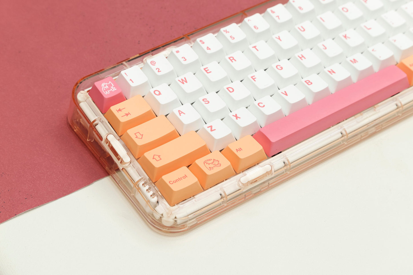 Orange Cat keycaps Cherry Profile