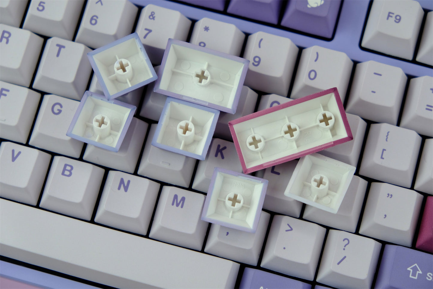 Rabbit cherry profile PBT Keycaps