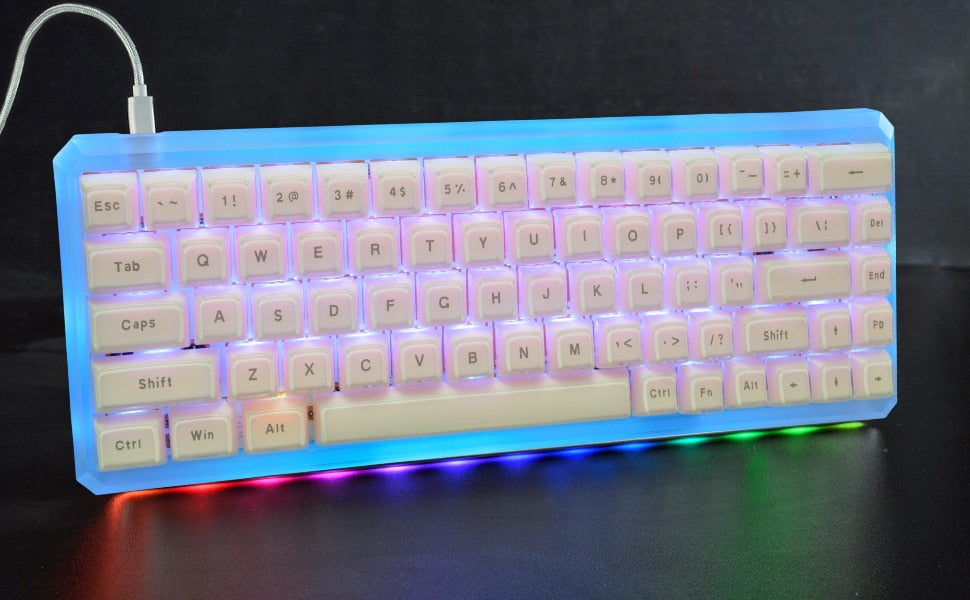 Multicolor Jelly Round OEM Profile Keycaps