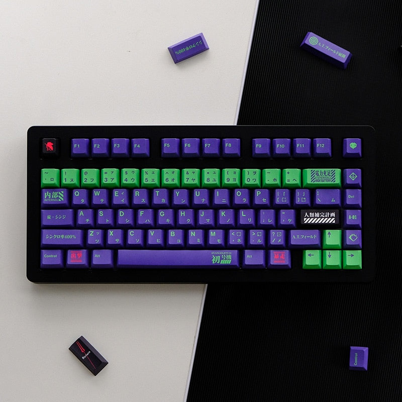 EVA NO.1 PBT Keycaps ملف تعريف الكرز