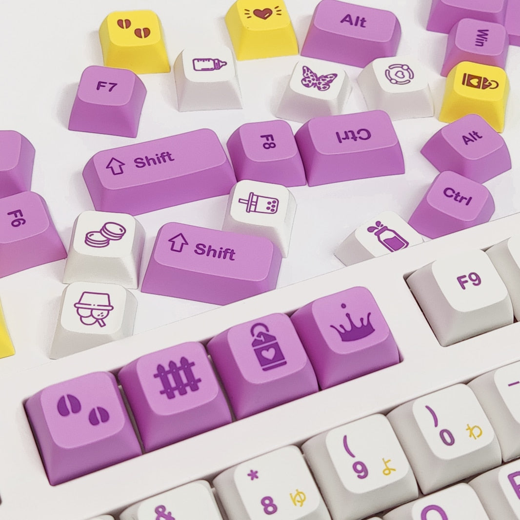 Taro Cow PBT  XDA Profile Keycaps