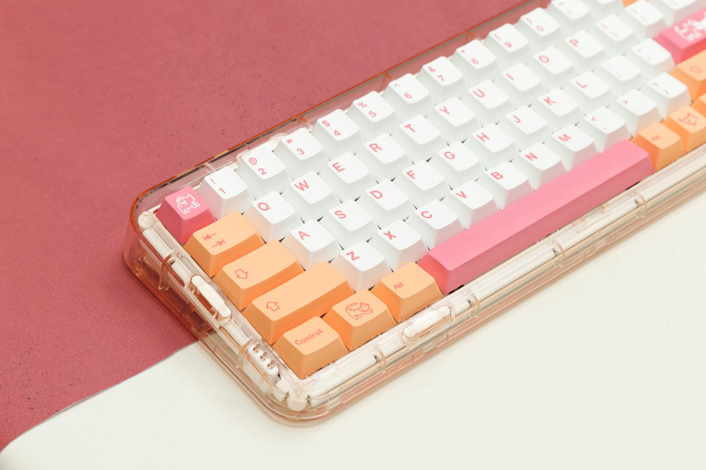 Orange Cat keycaps Cherry Profile