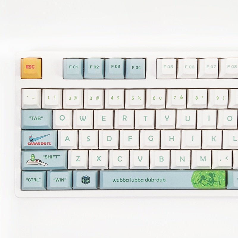 ريك ومورتي PBT Keycaps الملف الشخصي الكرز