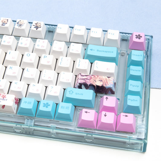 Okita Soji Keycaps PBT Cherry Profile