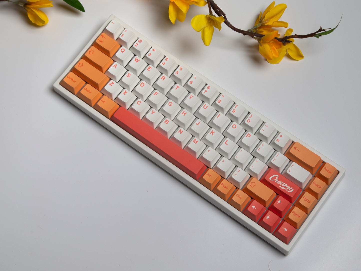 Peach Keycaps PBT Cherry Profile