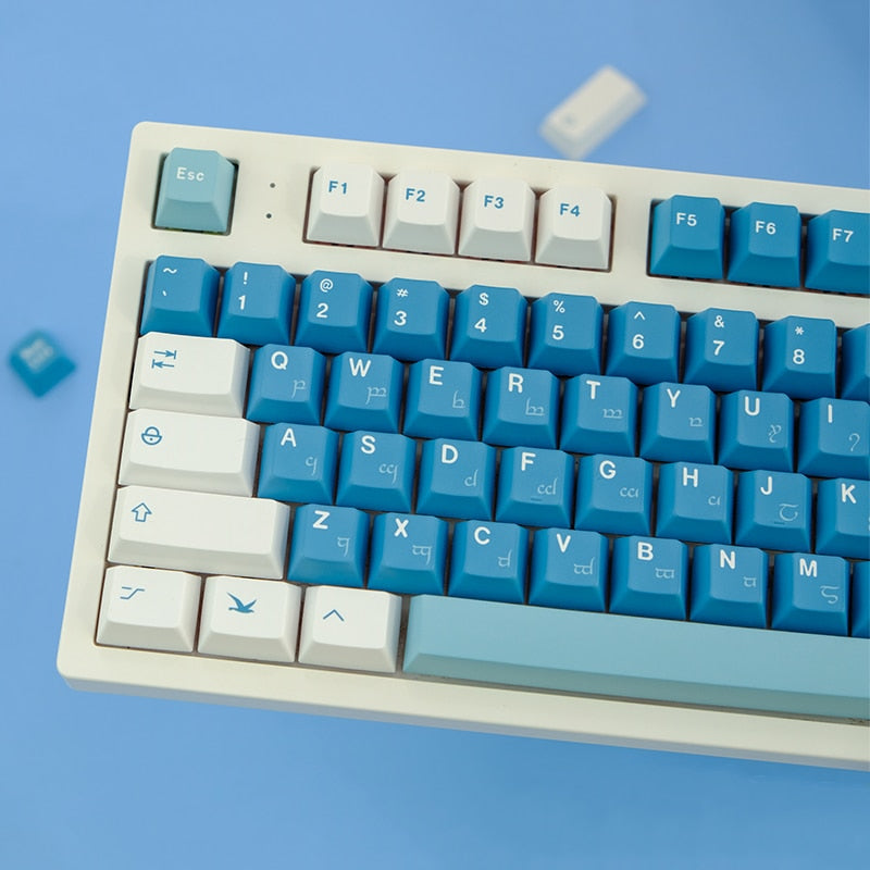 Sea Fog PBT Cherry Profile Keycaps