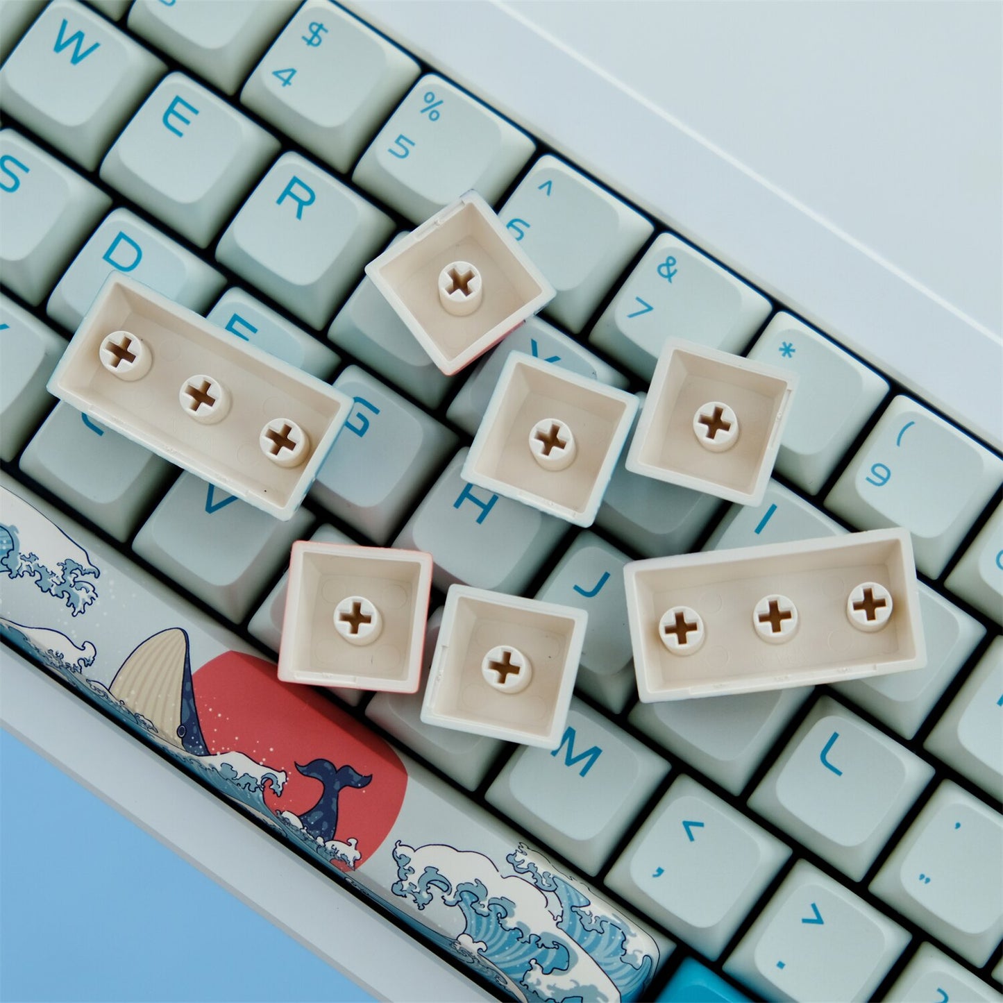 Coral Sea Keycaps PBT Cherry Profiles