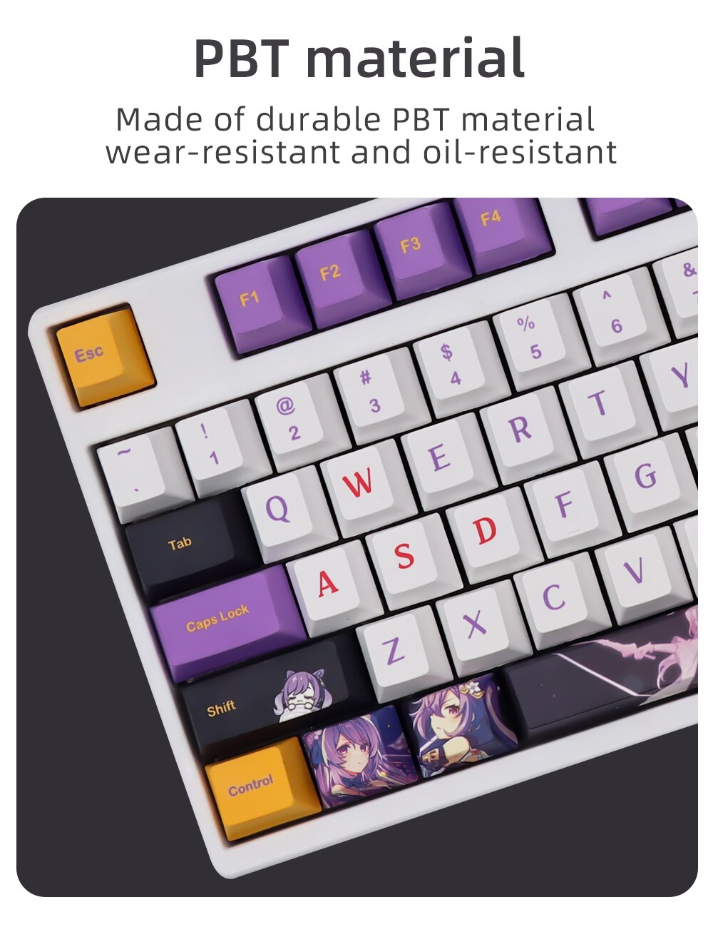 جينشين Ke Qing Cherry Profile PBT Keycaps