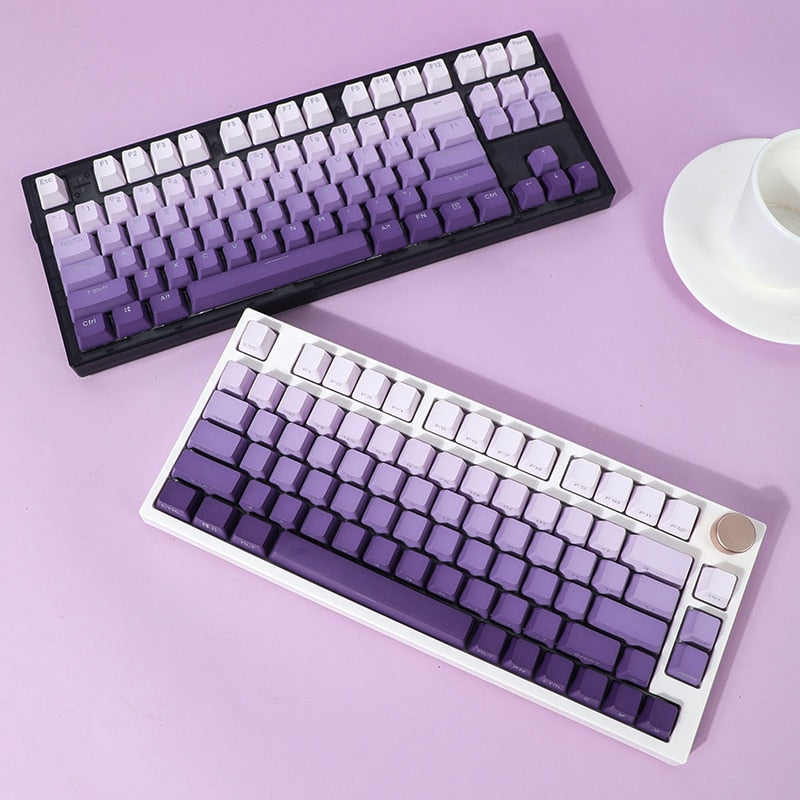 Dark Fragrance Gradient PBT Backlit Keycaps OEM Profile