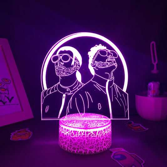 French Rap Group PNL 3D LED Night Light