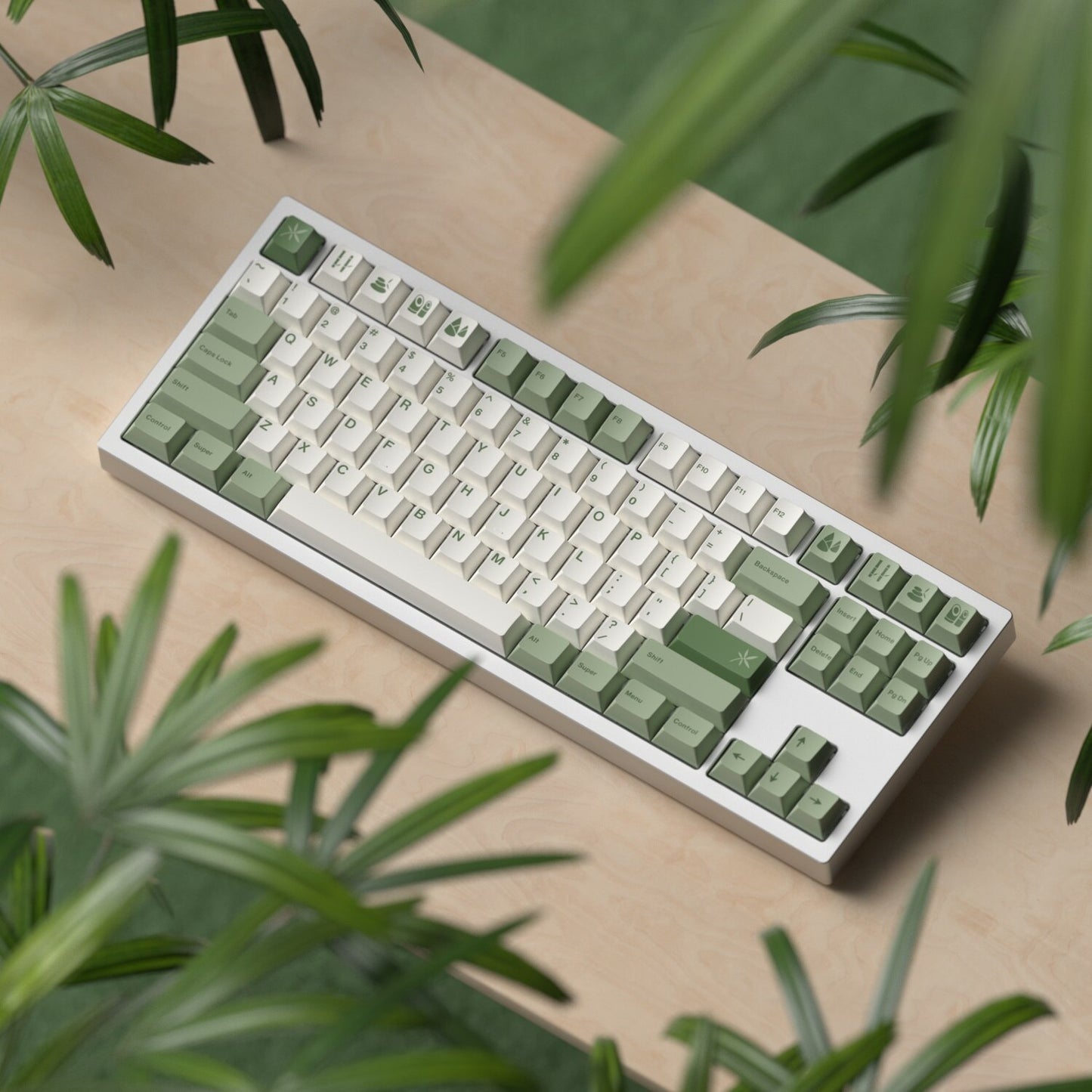 Bamboo Forest Keycaps PBT Cherry Profile