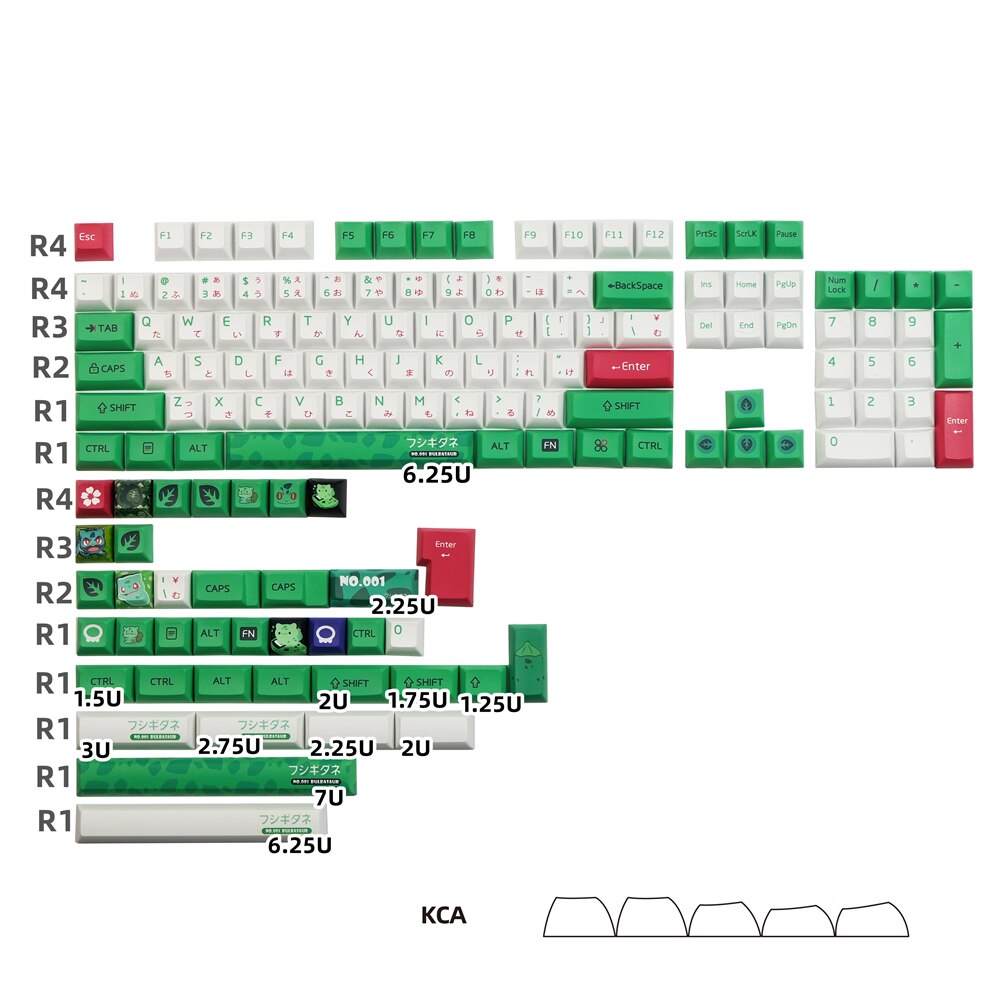 Japanese Frog Cherry Profile Keycaps