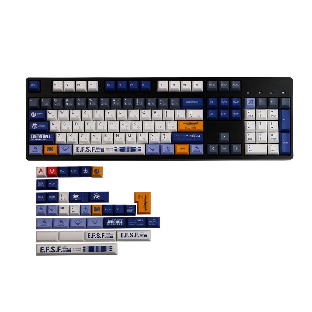 Gundam Warrior PBT Keycaps KCA Profile