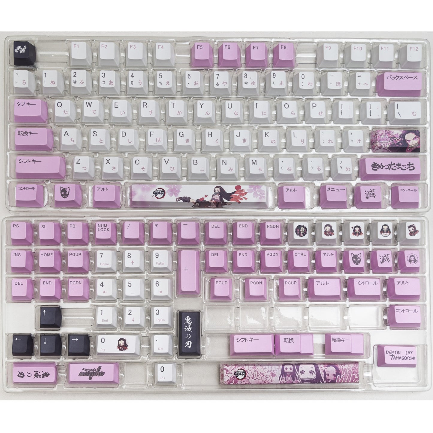 DS Nezuko PBT Keycaps الملف الشخصي الكرز