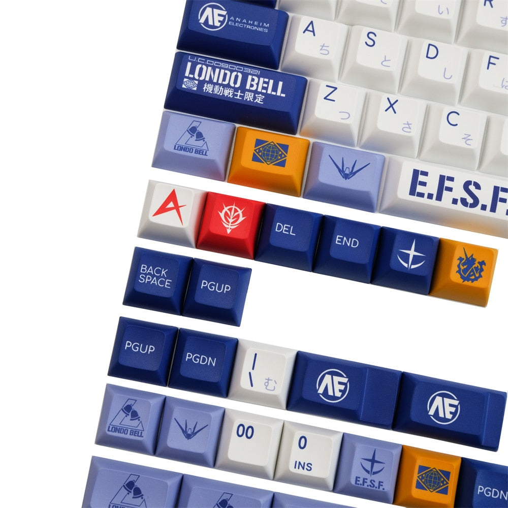 Gundam Warrior PBT Keycaps KCA Profile