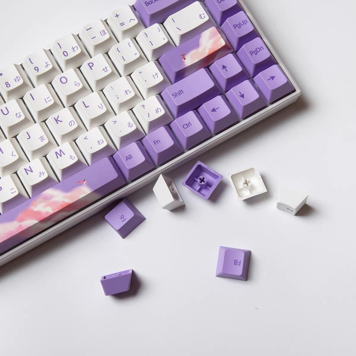 Purple Clouds PBT Cherry Profile Keycaps