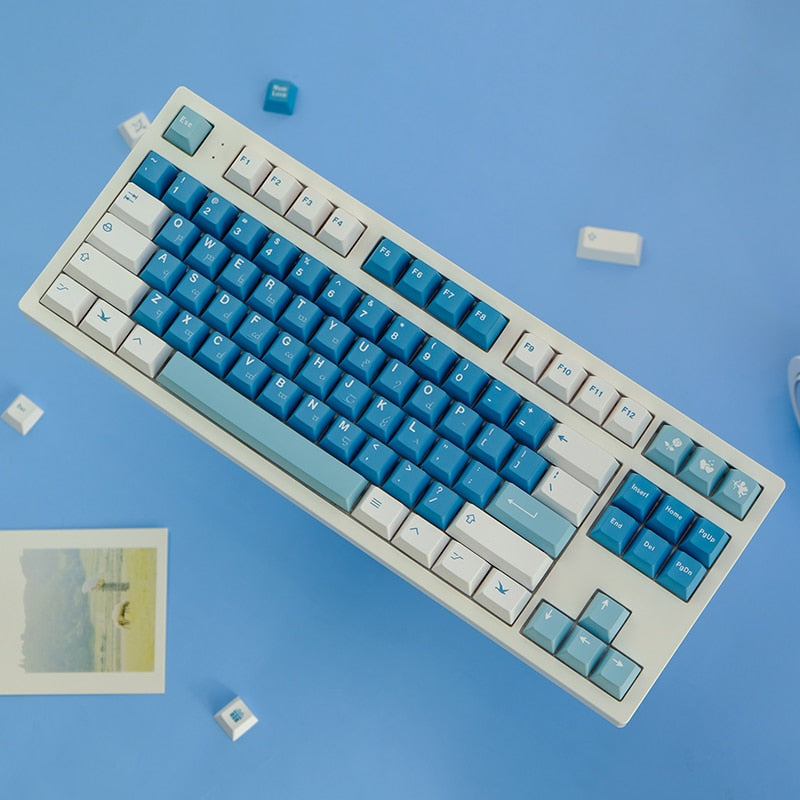 Sea Fog PBT Cherry Profile Keycaps