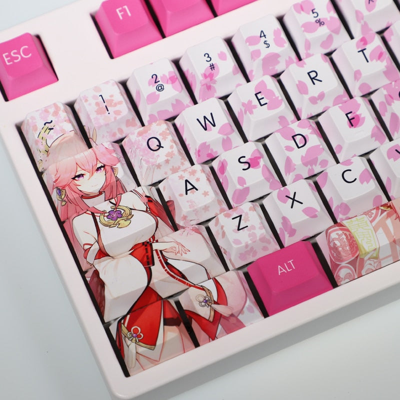 Genshin Yae Miko PBT Keycaps