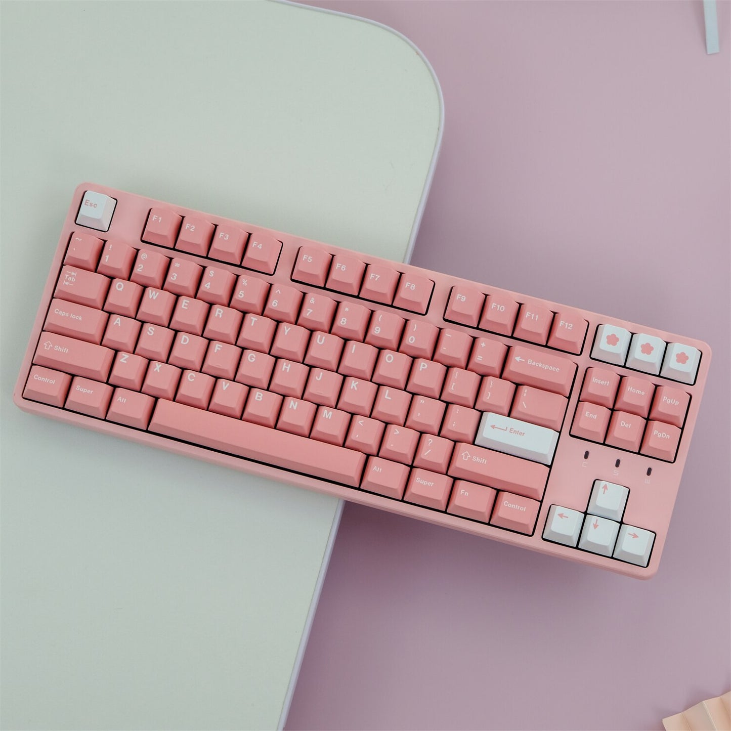 Peach Blossom Cherry Profile Keycaps