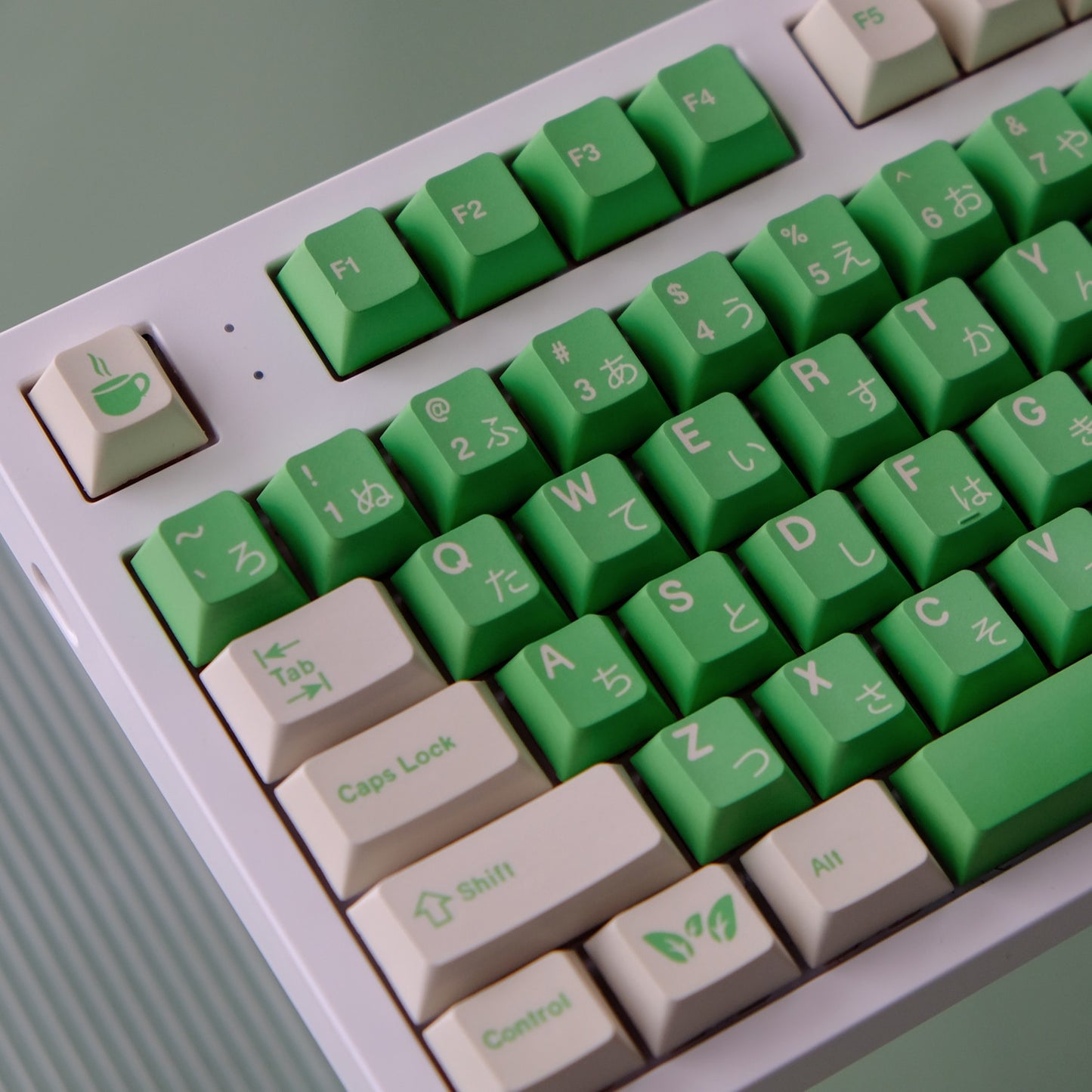 Cream Matcha Keycaps PBT Cherry Profile Keycaps