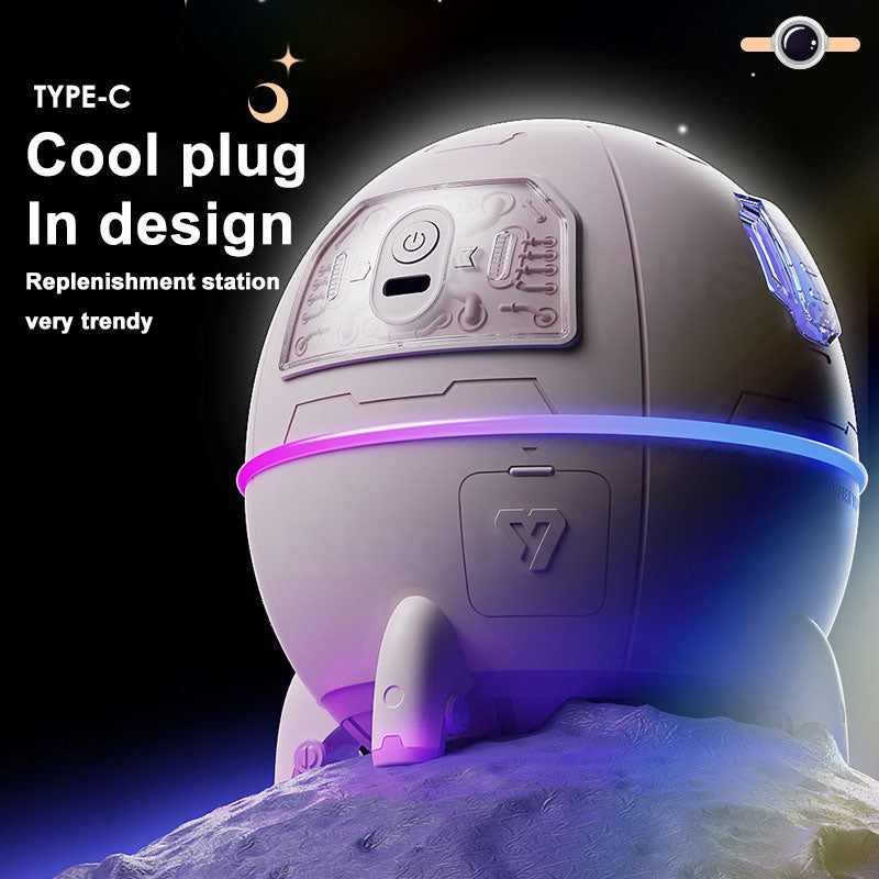 Astronaut Capsule Air Humidifier Aroma Oil Diffuser RGB Rechargeable