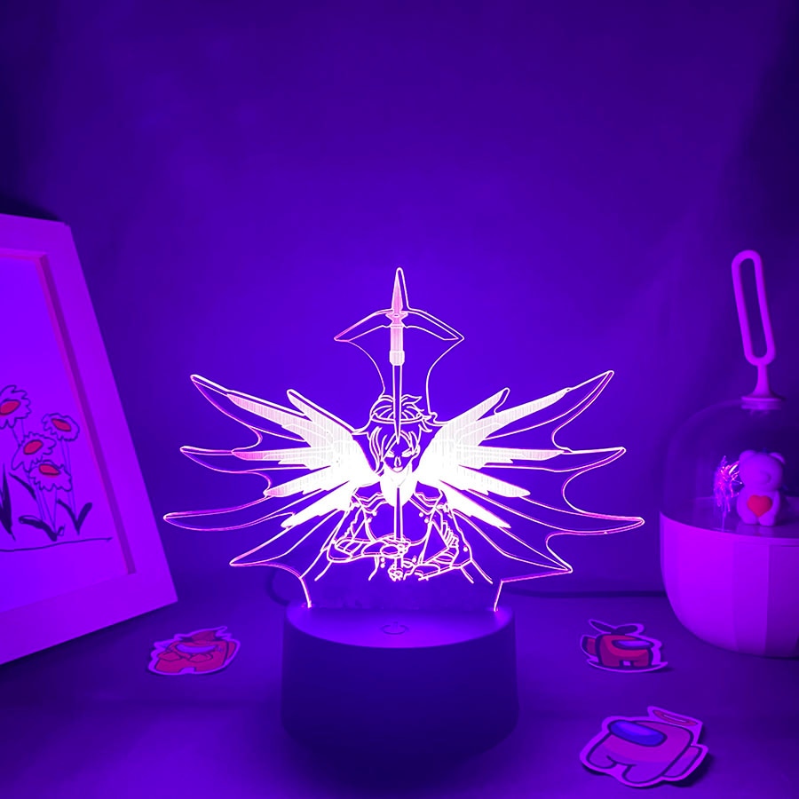 Mercy Angela Ziegler 3D Led Neon Night Lights