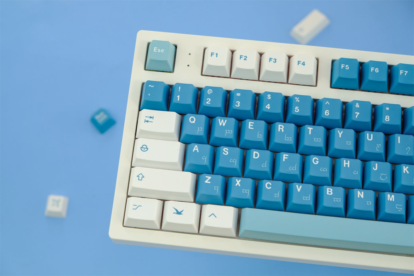 Sea Fog PBT Cherry Profile Keycaps