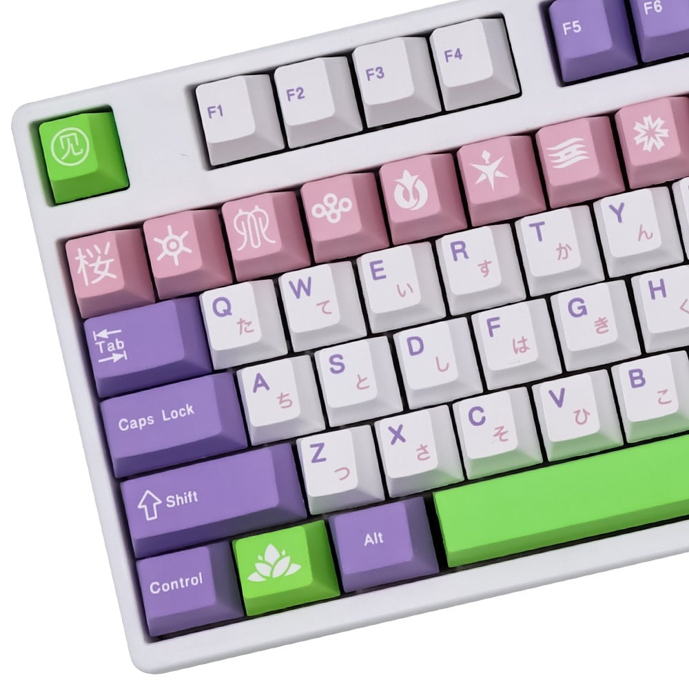 Hanami Pink PBT Keycaps Cherry Profile