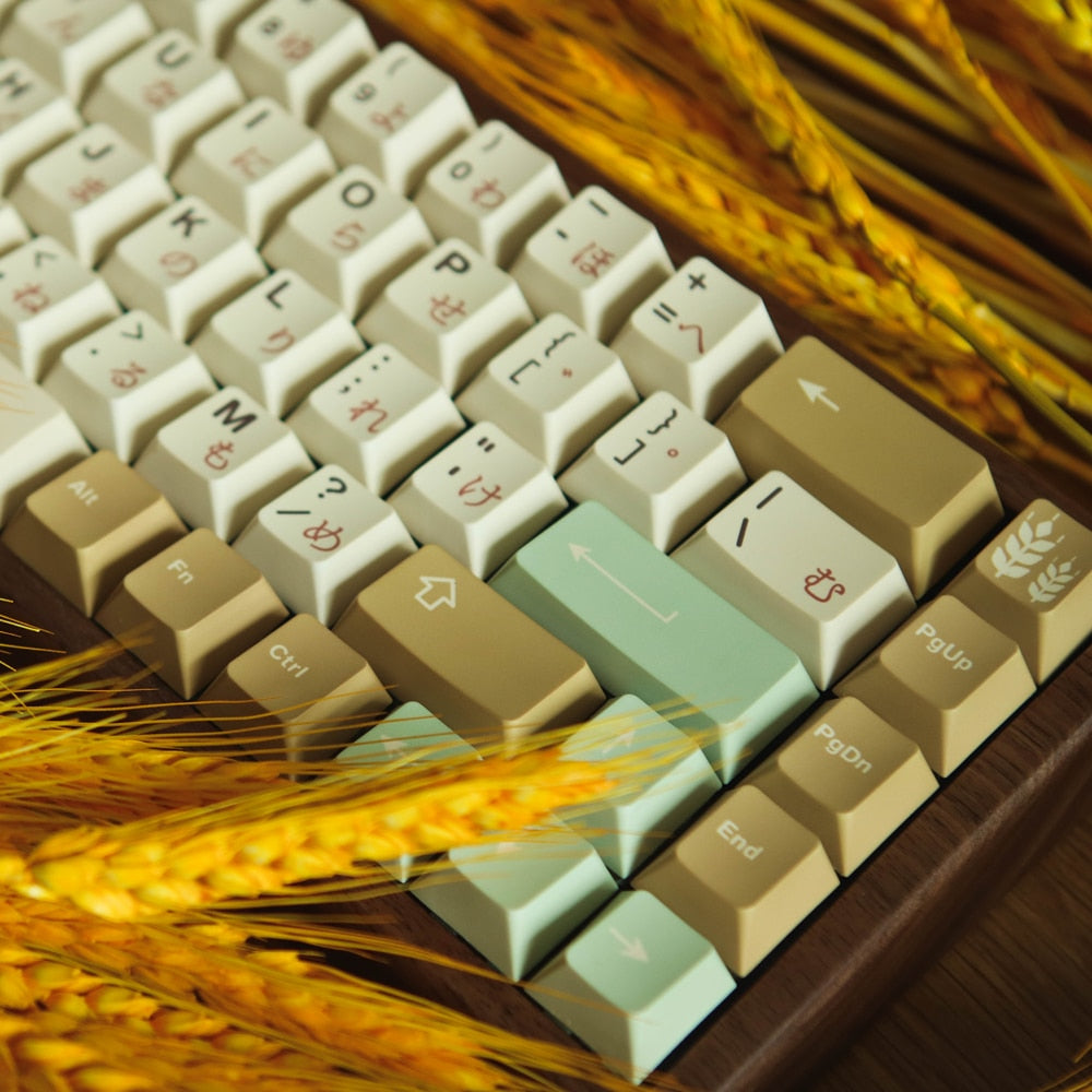 الملف الشخصي للقمح والكرز PBT Keycaps