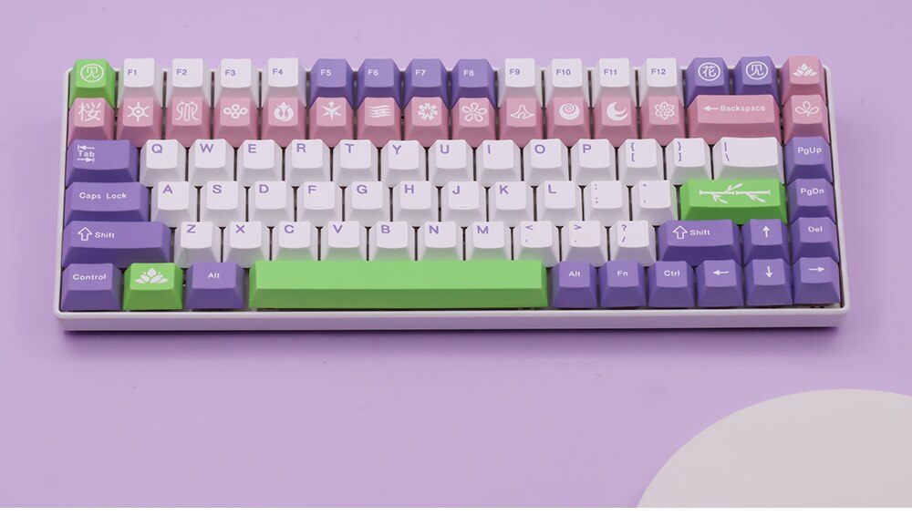 Hanami Pink PBT Keycaps Cherry Profile