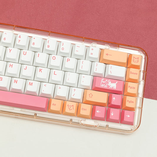 Orange Cat keycaps Cherry Profile