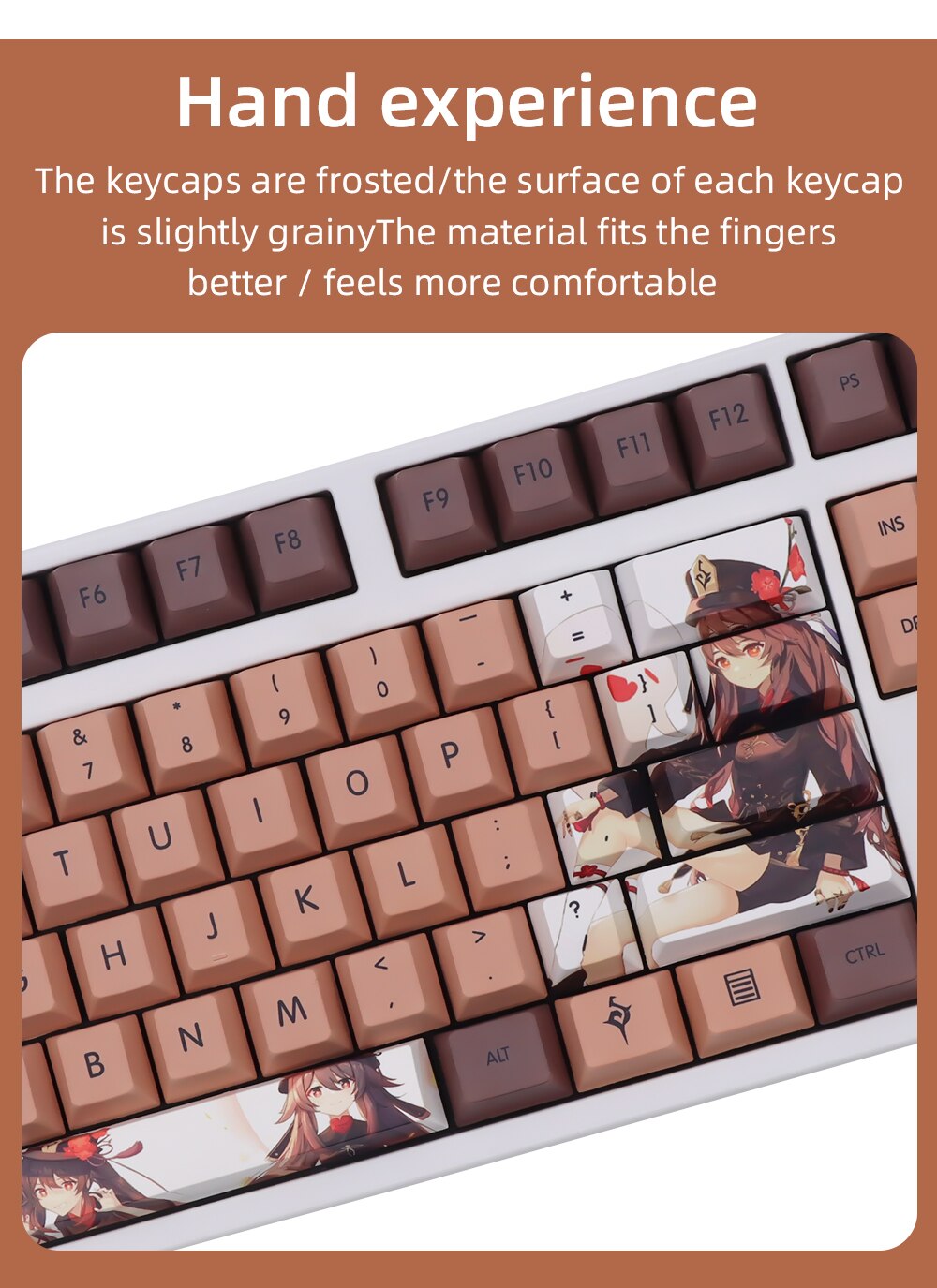 Genshin Walnut Cherry Profile PBT Keycaps